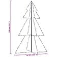 VIDAXL - vidaXL Arbre de Noël cône 200 LED d'intérieur/d'extérieur 98x150 cm - vignette