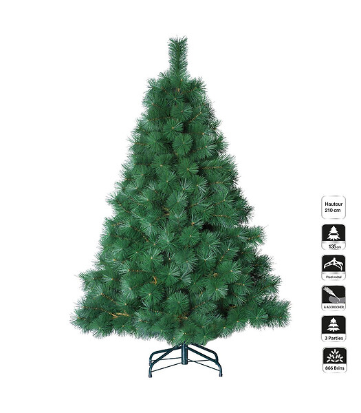 FEERIC LIGHTS & CHRISTMAS - Sapin de Noël artificiel qualité Luxe Vert H 210 cm - large