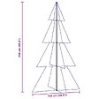 VIDAXL - vidaXL Arbre de Noël cône 360 LED d'intérieur/d'extérieur 143x250 cm - vignette