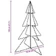 VIDAXL - vidaXL Arbre de Noël cône 160 LED d'intérieur/d'extérieur 78x120 cm - vignette
