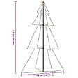 VIDAXL - vidaXL Arbre de Noël cône 240 LED d'intérieur/d'extérieur 118x180 cm - vignette