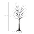 HOMCOM - Arbre lumineux LED aspect enneigé - décoration lumineuse - 96 LEDS blanc froid - norme IP 44 - usage intérieur/extérieur - 1,5H m - métal PP brun - vignette