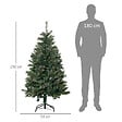 HOMCOM - Sapin de Noël artificiel Ø 84 x 150H cm 665 branches épines imitation Nordmann grand réalisme vert - vignette