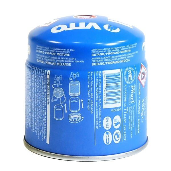 VITO - Lampe à gaz Coque ABS 1000W + 4 cartouches gaz 190gr Perçables Butane VITO - large