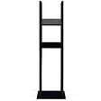 ID MARKET - Range bûches vertical acier noir avec 2 étagères H.112 CM pour cheminée - vignette