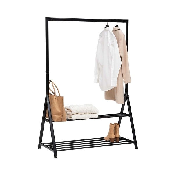 5 FIVE SIMPLY SMART - Penderie Portant à vêtements avec étagères en Fer Noir H 167 cm - large