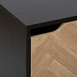5 FIVE SIMPLY SMART - Meuble Etagère 3 Cases de rangement 3 Portes aspect chevron H 100.5 cm - vignette