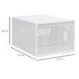 HOMCOM - Lot de 18 boites cubes rangement à chaussures modulable avec portes transparentes - dim. 25L x 35l x 19H cm - PP blanc transparent - vignette