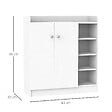 HOMCOM - Armoire / etagere / meuble a chaussures très pratique en panneaux de particules blanc - vignette
