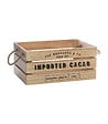 ATMOSPHERA - Lot de 3 Caisses de rangement Cagettes en Bois naturel et Corde - vignette