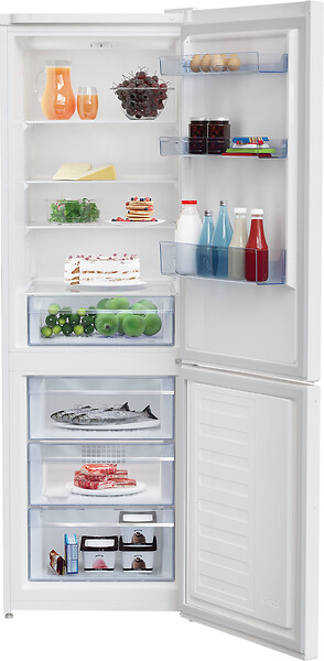 BEKO - réfrigérateur combiné 60cm 343l - rcse366k40w - large