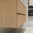 GODART - Meuble salle de bain 140 cm - Double vasque Solid surface - Effet chêne sonoma - A suspendre - Karaib 2 - vignette