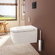 VITRA - Vitra  V-Care Comfort WC lavant suspendu sans bride avec commandes à distance + fonctions personnalisables, blanc (5674B0403-6194) - vignette