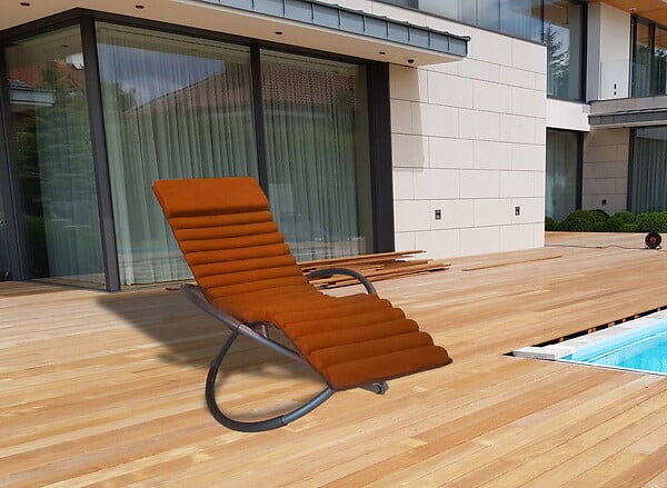 CHALET & JARDIN - Bain de soleil Swing Luxe Monaco en aluminium - Terracotta - large
