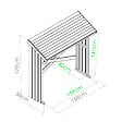 CERLAND - MINI ABRI BUCHES BOIS 180X68X179CM - vignette
