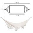 OUTSUNNY - Hamac de voyage portable style bohème chic toile de hamac dim. totales 2,88L x 1,5l m coton polyester beige - vignette