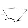 OUTSUNNY - Support pied de hamac structure robuste métal époxy noir dim. 3,60L x 0,92l x 1,15H m - vignette