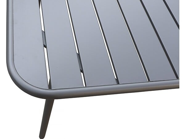 HABITAT ET JARDIN - Table et chaises de jardin en métal "Bilbao" - 6 places - Gris - large