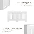 TECTAKE - Cache-radiateur VILA design à lattes avec étagère blanc - vignette