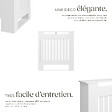 TECTAKE - Cache-radiateur VILA design à lattes avec étagère blanc - vignette