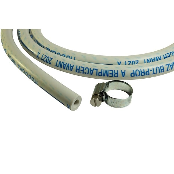 PROWELTEK - Kit connexion gaz complet pour réchauds gaz tuyau souple 1.50m + Embout tétine + Détendeur butane 28 mbars - large