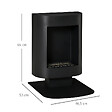 HOMCOM - Cheminée bioéthanol sur pied design contemporain - brûleur 1,5 L - contrôle de flamme et manche inclus - acier noir - vignette