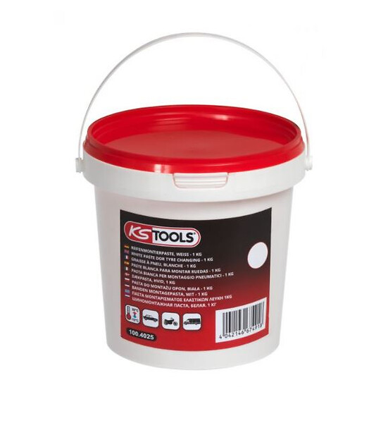 KS TOOLS - Seau de graisse à pneus blanche KS TOOLS 1 kg - 100.4025 - large