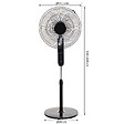 HOMCOM - Ventilateur sur pied Ø 44 cm hauteur réglable oscillant silencieux 45 W avec télécommande minuterie 3 modes 3 vitesses noir - vignette