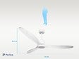 PURLINE - Ventilateur de plafond Réversible  Thermostat Dimmable Wifi Moteur à courant continu Toits en pente Télécommande Lumière à trois tons Hypersilence Mémoire - vignette