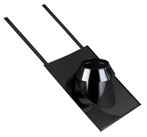 POUJOULAT - Solin avec collerette 30 à 45° Noir mat SIA 45° Ø230 POUJOULAT - noir Gra Ral 9030 - 31999051 - large