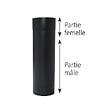 TEN - Tuyau rigide TEN 344011 émail noir mat 100cm D150mm - vignette