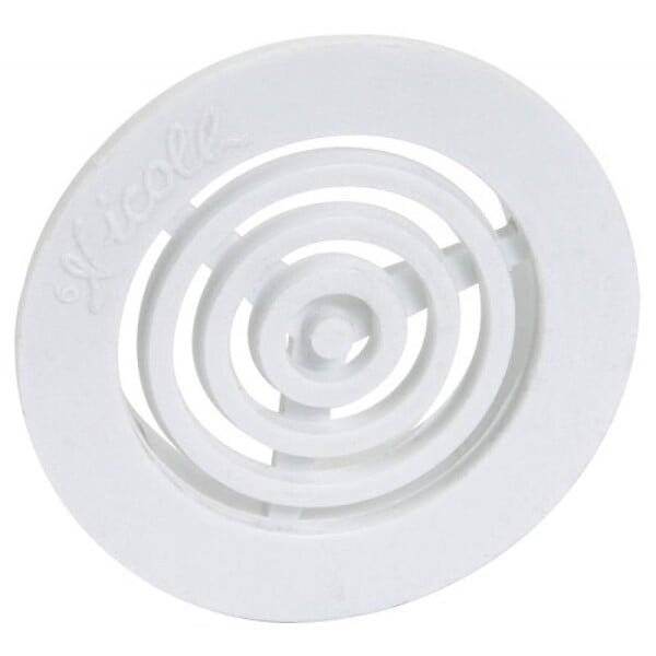 NICOLL - Grille de ventilation contrecloison ronde à encastrer Ø 35 mm sans moustiquaire - large