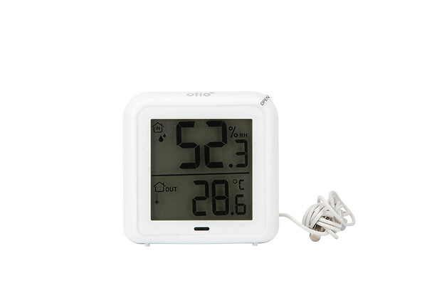 OTIO - Thermomètre hygromètre Blanc à sonde filaire et capteur de précision - Otio - large