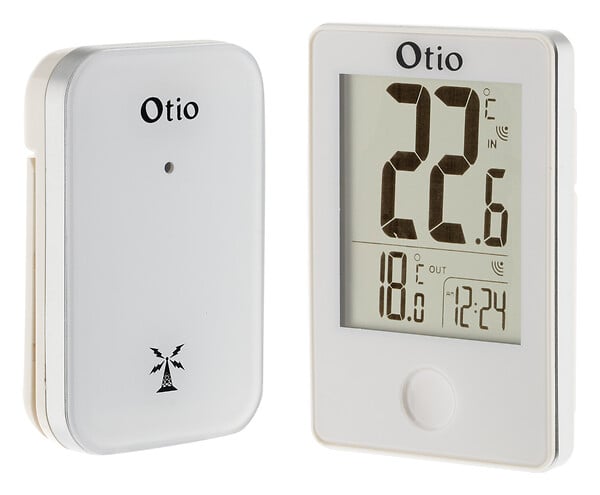 OTIO - Thermomètre intérieur/extérieur avec capteur sans fil - Blanc - Otio - large