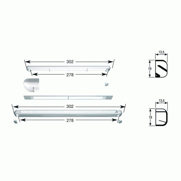 NICOLL - ENTREE AIR UNIV 250X12 BLC - large