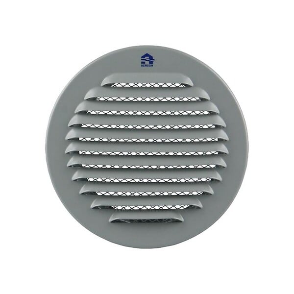 RENSON - Grille ronde Renson 435R 100 mm aluminium gris - large