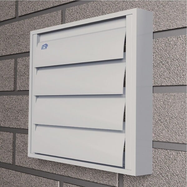RENSON - Grille de hotte Renson 210 x 210 mm aluminium blanc RAL9010 - large