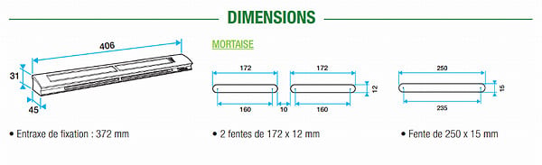 ALDES - Entrée d'air hygroréglable EHB² - 6 à 44m3/h - 34dB - Aluminium - large