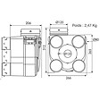 UNELVENT - VMC AUTOREGLABLE Série DECO 2 - DECO 2 K - Kit VMC standard, équipé d'1 caisson DECO 2 + 2 bouches extra-plates design D80 mm + 1 bouche extra-plate design D125 mm - vignette