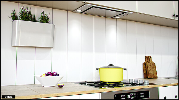 OTITEC - Hotte Casquette Aspirante Silencieuse - 60 cm - 525 m3/h - RETIO - Inox - large
