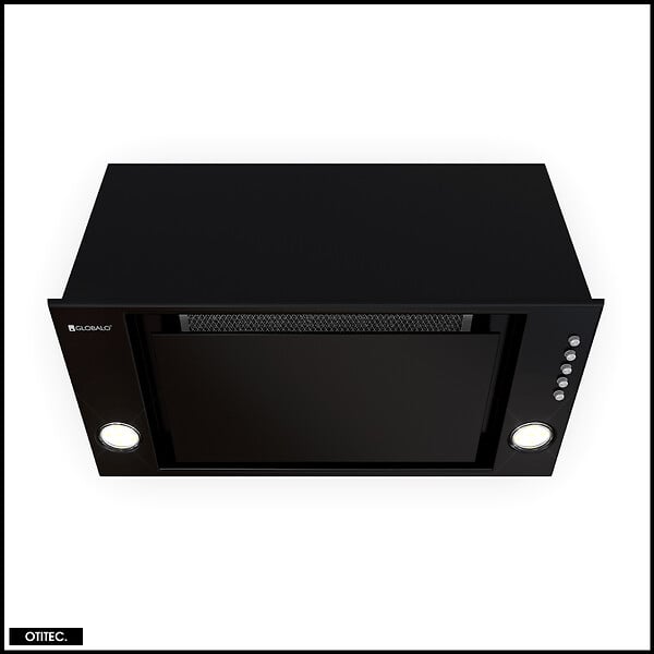 OTITEC - Hotte Casquette Aspirante Silencieuse - 60 cm - 525 m3/h - RETIO - Noir - large
