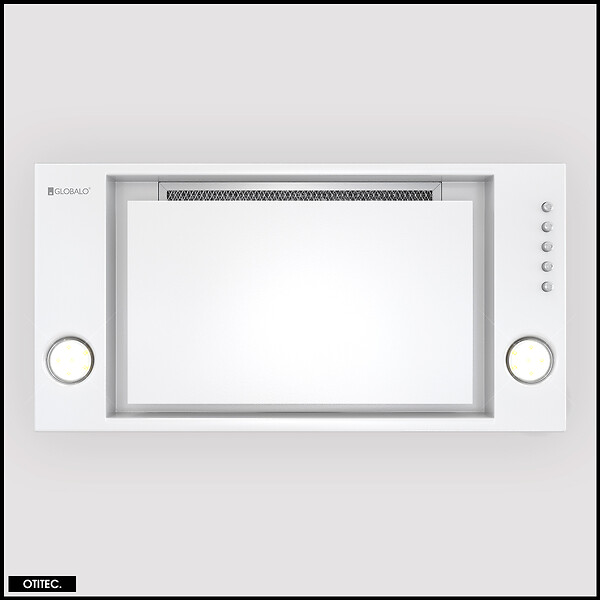 OTITEC - Hotte Casquette Aspirante Silencieuse - 60 cm - 525 m3/h - RETIO - Blanc - large