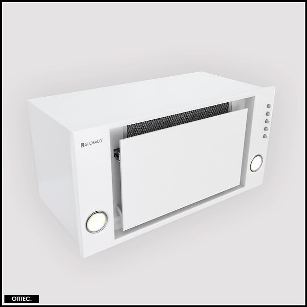 OTITEC - Hotte Casquette Aspirante Silencieuse - 60 cm - 525 m3/h - RETIO - Blanc - large