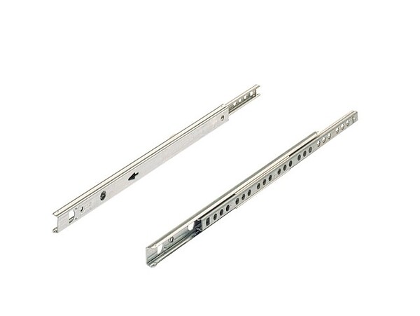 HETTICH - Paire de coulisses à billes KA 1730 HETTICH - Rainure 17 mm - L.400 mm - Acier zingué - Pour tiroir 250 à 410 mm - 30766 - large