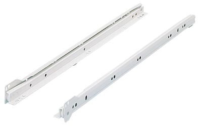 HETTICH - Paire de coulisses à galets FR402 HETTICH - L.300 mm - Charge 25 kg - Blanc - 1058344 - large