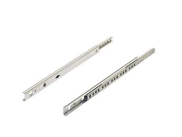 HETTICH - Paire de coulisses à billes KA 1730 HETTICH - Rainure 17 mm - L.350 mm - Acier zingué - Pour tiroir 220 à 355 mm - 71835 - large