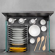 EMUCA - Tiroir Extérieur Vertex 40kg côtés en verre 178mm de haut, 500mm de profondeur, Acier & Aluminium et Verre, Gris Anthracite - vignette