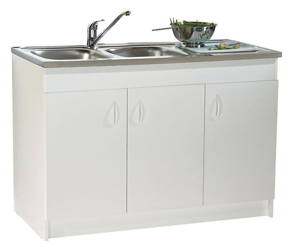 NEOVA - Meuble sous-évier mélaminé SIM'HYDRO 3 portes 1200X600mm - NÉOVA - S12N43120H - large