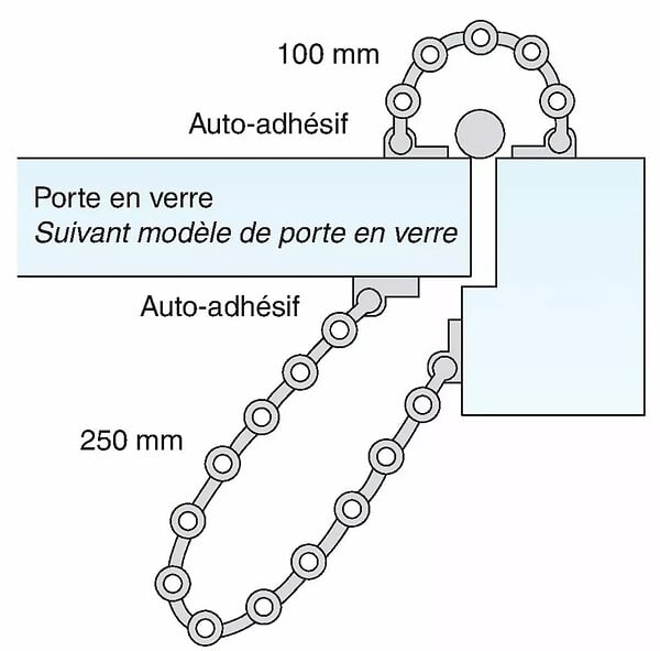 WATTELEZ - Joint de protection anti pince-doigt - WATTELEZ - avec 2 RAIL + 8 VIS L.70MM L.2050MM GRIS - 606059G - large