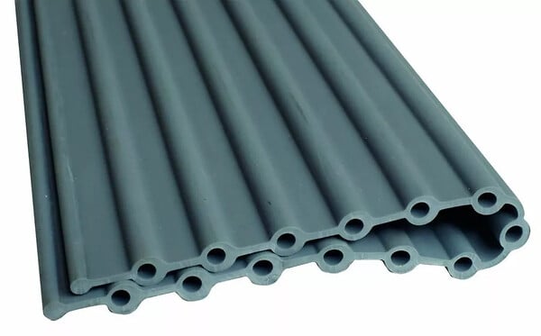 WATTELEZ - Joint de protection anti pince-doigt - WATTELEZ - avec 2 RAIL + 8 VIS L.70MM L.2050MM GRIS - 606059G - large